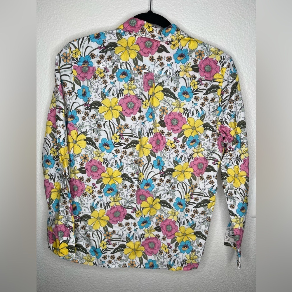 Talbot COTTON BUTTON FRONT SHIRT - GARDEN PARTY size mp - Picture 6 of 7